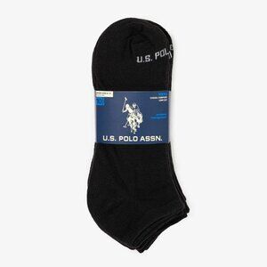 US Polo Assn men's casual comfort low cut 10 pairs black socks
